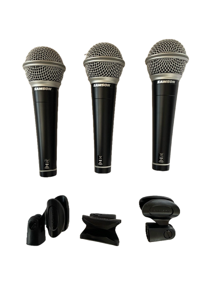 MICROFONO DINAMICO VOCAL CON ESTUCHE 3 PACK SAMSON SAR21