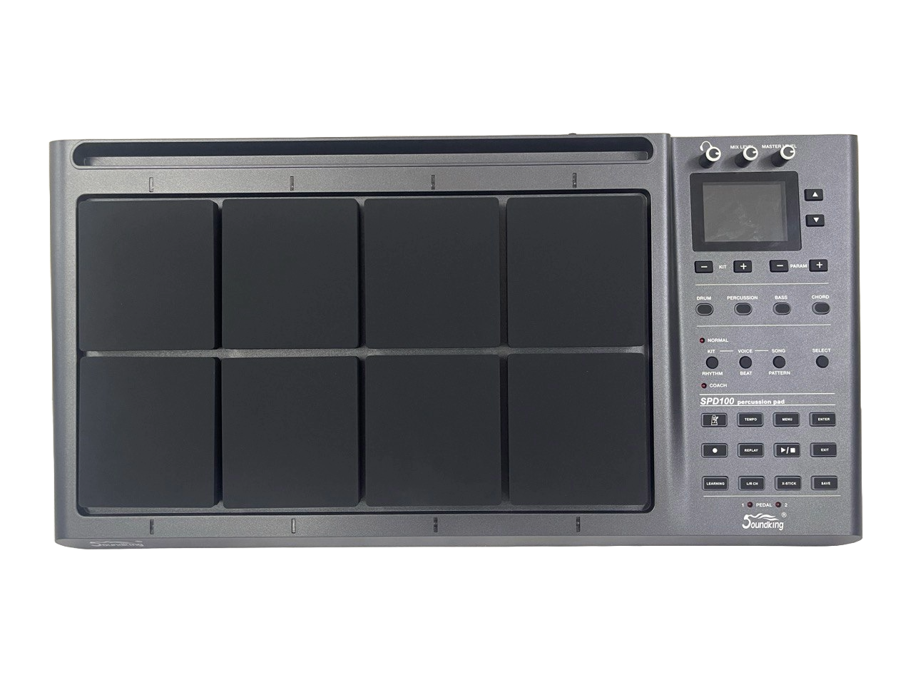 KID DE PAD DE PERCUSIÓN CON PANTALLA TFT LCD DE 2.8" Y SOPORTE DE TRIPIE SOUNDKING SPD100