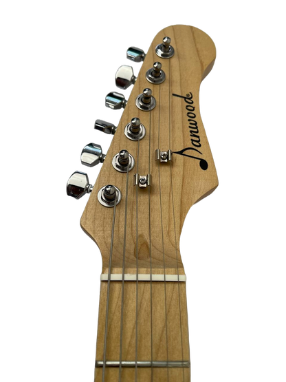 GUITARRA ELECTRICA, SOMBREADO CON MICA BLANCA DANWOOD SST100