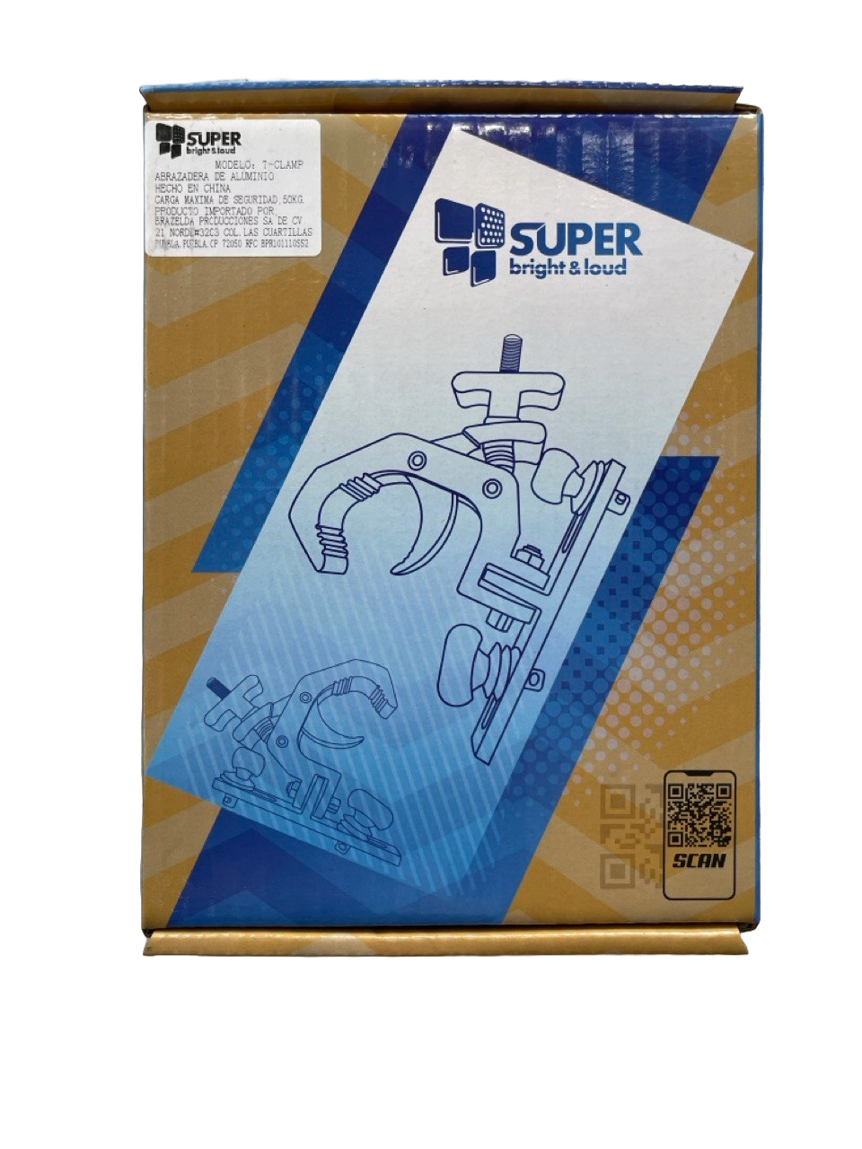 ABRAZADERA DE ALUMINIO SUPER BRIGHT & LOUD  T-CLAMP