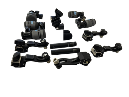 SET DE 7 MICROFONOS PARA BATERIA CON ESTUCHE Y ACCESORIOS ALCTRON T8700II