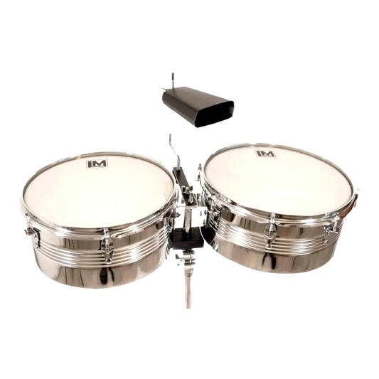 TIMBALES CON ATRIL Y CENCERRO DE 13 Y 14 PULGADAS LM DRUMS TM2-1
