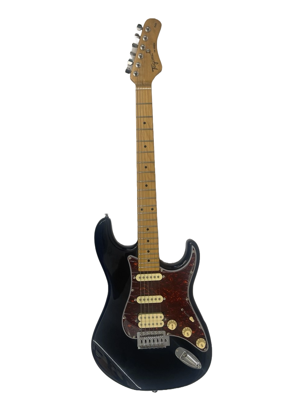 GUITARRA ELECTRICA NEGRA CON MICA TABACO TW-540