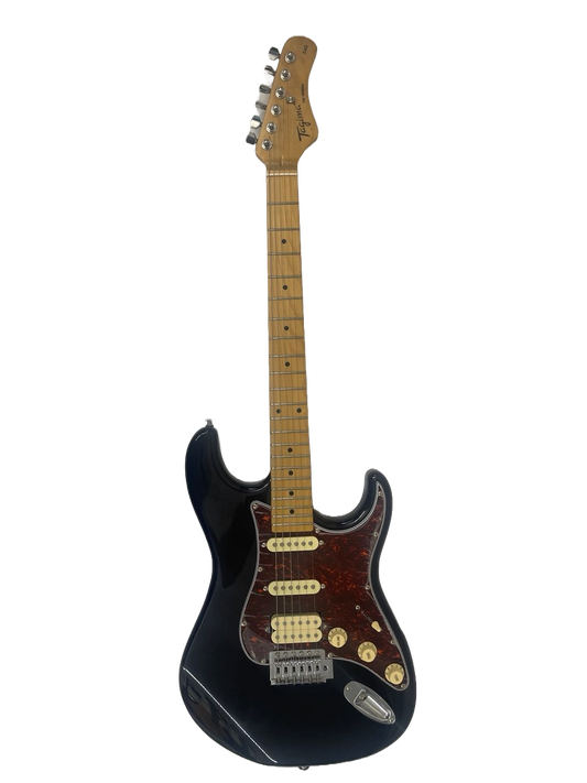 GUITARRA ELECTRICA NEGRA CON MICA TABACO TW-540