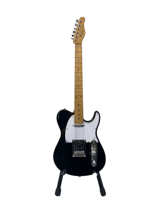 GUITARRA ELECTRICA SERIE TW, COLOR NEGRO MICA BLANCA, CUERPO MADERA BASSWOOD TAGIMA TW-55-BK-LFWH