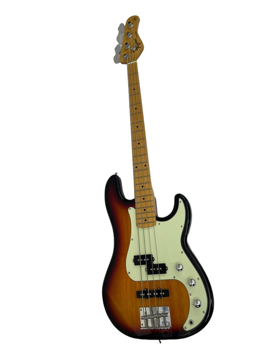 BAJO ELECTRICO 4 CUERDAS TIPO JAZZ BASS, SOMBREADO CON MICA MENTA, CUERPO DE ALAMO TAGIMA TW-65-SB-LFMG