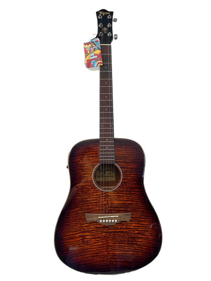 GUITARRA ELECTROACUSTICA COLOR CAFE Y BRILLOSO POR FRENTE TAGIMA TW30AEQ