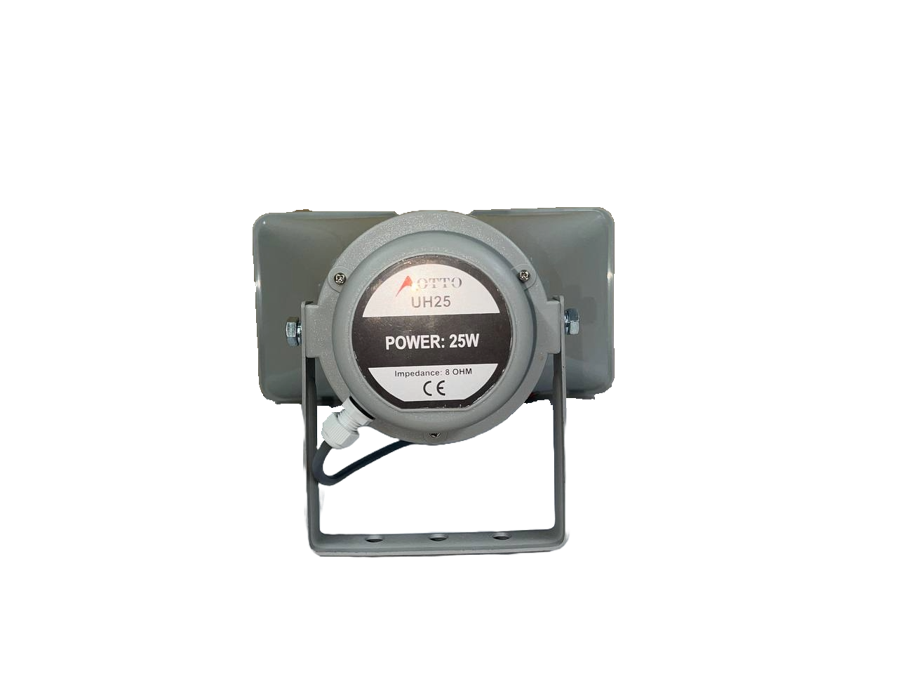 ALTAVOZ TROMPETA DE PLASTICO CON UNIDAD DE 25WATTS 16OHMS FREC250 A 10KHZ OTTO UH25