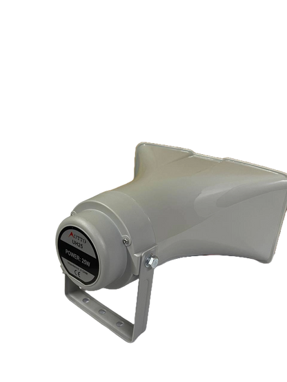 ALTAVOZ TROMPETA DE PLASTICO CON UNIDAD DE 25WATTS 16OHMS FREC250 A 10KHZ OTTO UH25