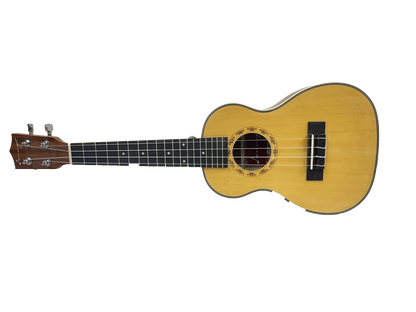 UKELELE 24 ELECTRICO (CONCIERTO) TAPA DE PICEA Y CUERPO DE CAOBA DANNYUKES UKCONCEQ