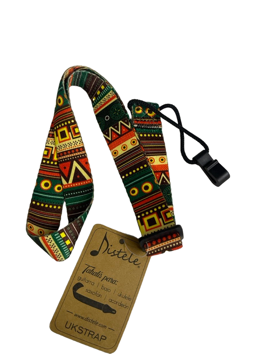 TAHALI PARA UKELELE CON SUJETADOR DE PLASTICO DISTELE UKSTRAP