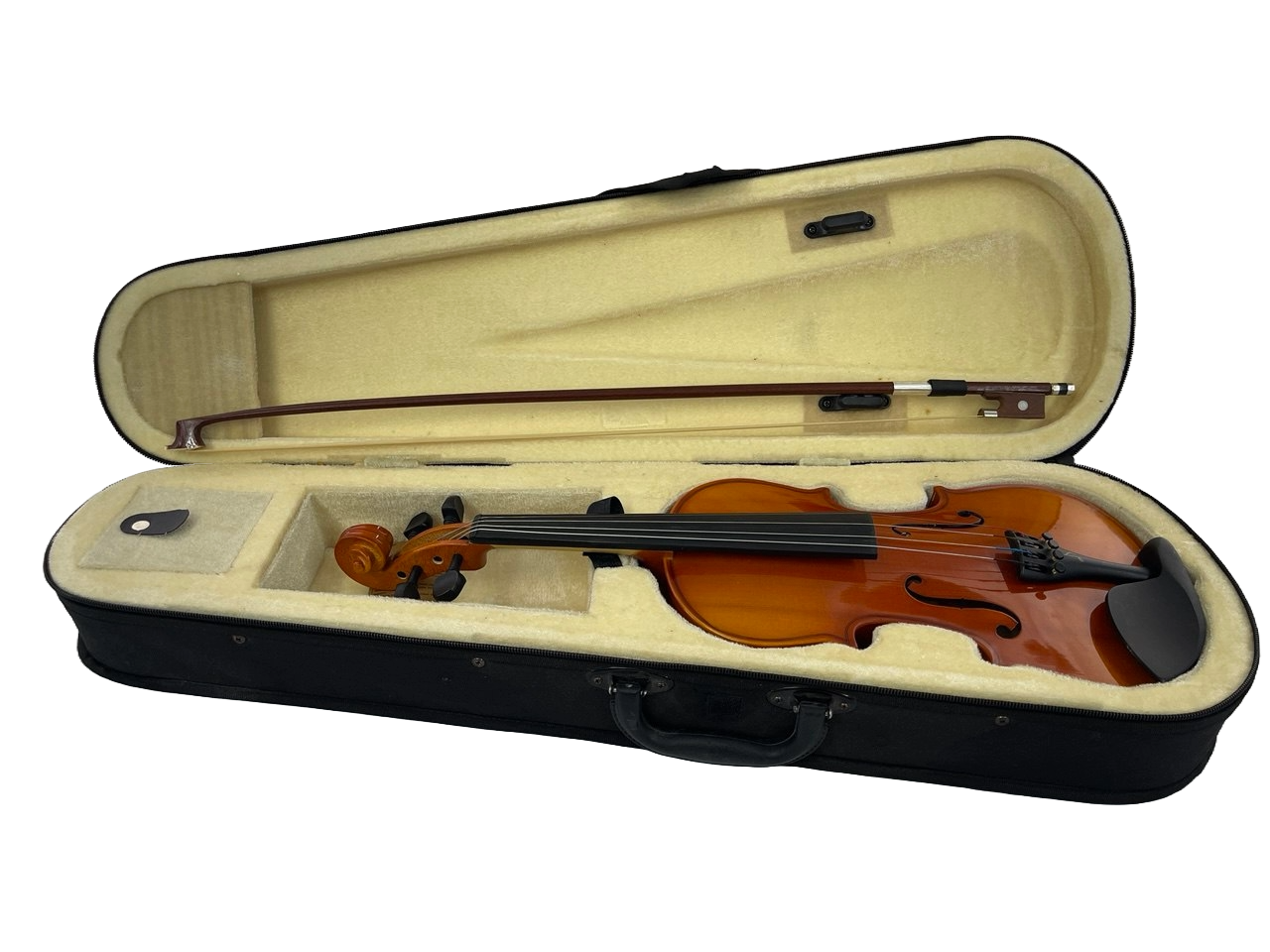 VIOLIN DE 1/2 COLOR NATURAL MADERA ESTANDAR CON ACCESORIOS Y ESTUCHE DISTELE V12