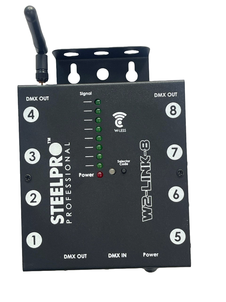 SPLITTER PROFESIONAL DMX INALAMBRICO STEELPRO W2-LINK-8